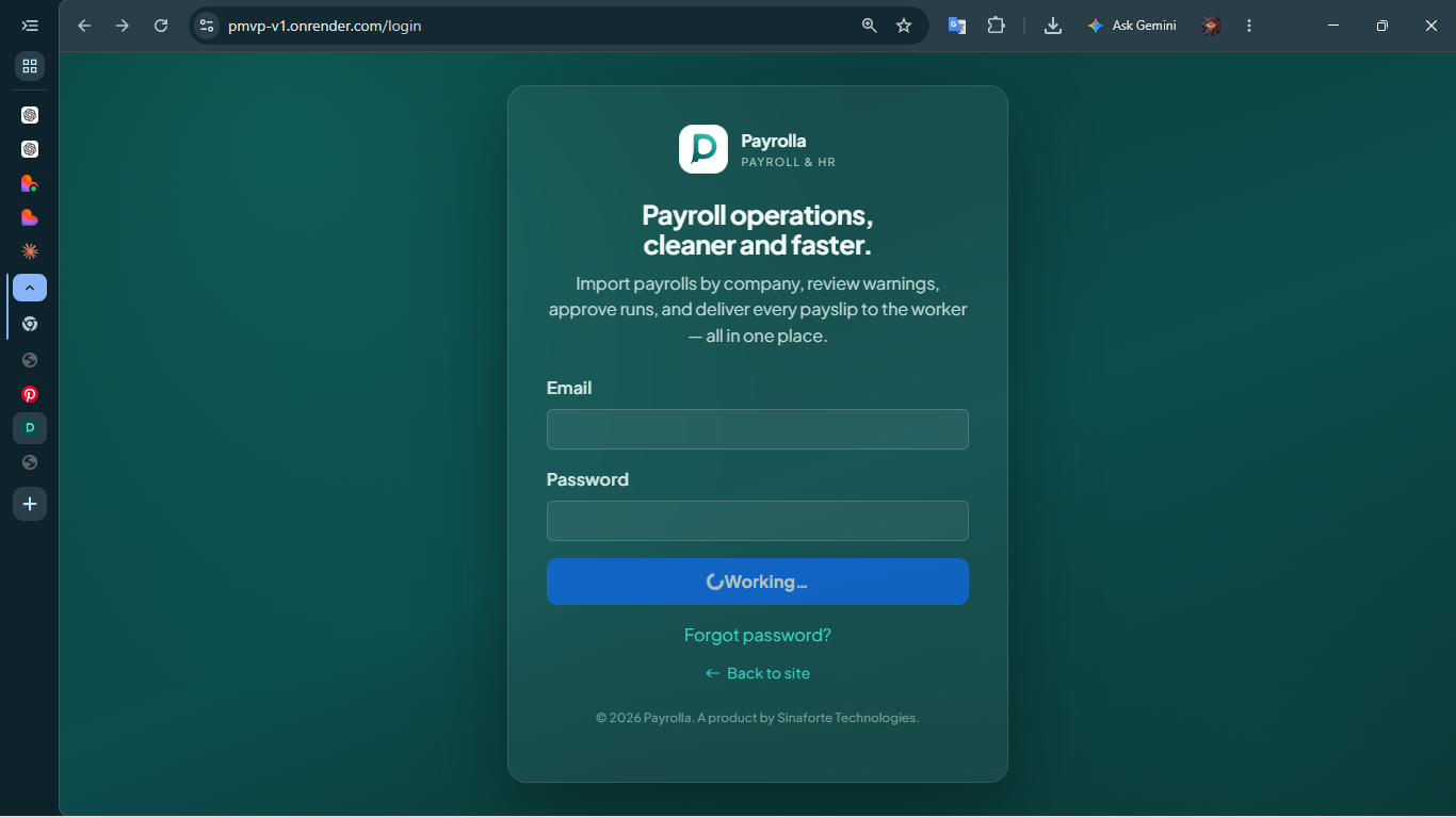 Payrolla payroll and HR platform